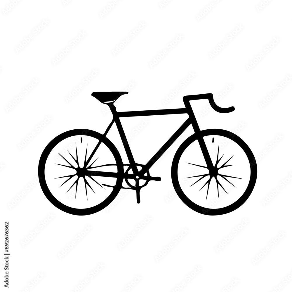 Fototapeta premium bicycle vector, logo, vector illustration, abstract, art, 3d rendering, silhouette