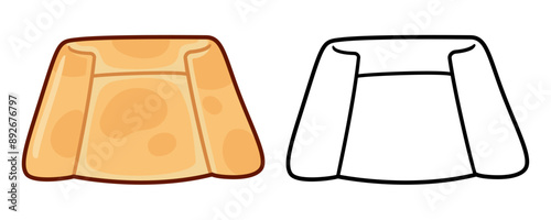 Traditional Chilean empanada drawing