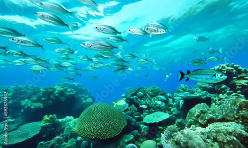 coral reef with fish