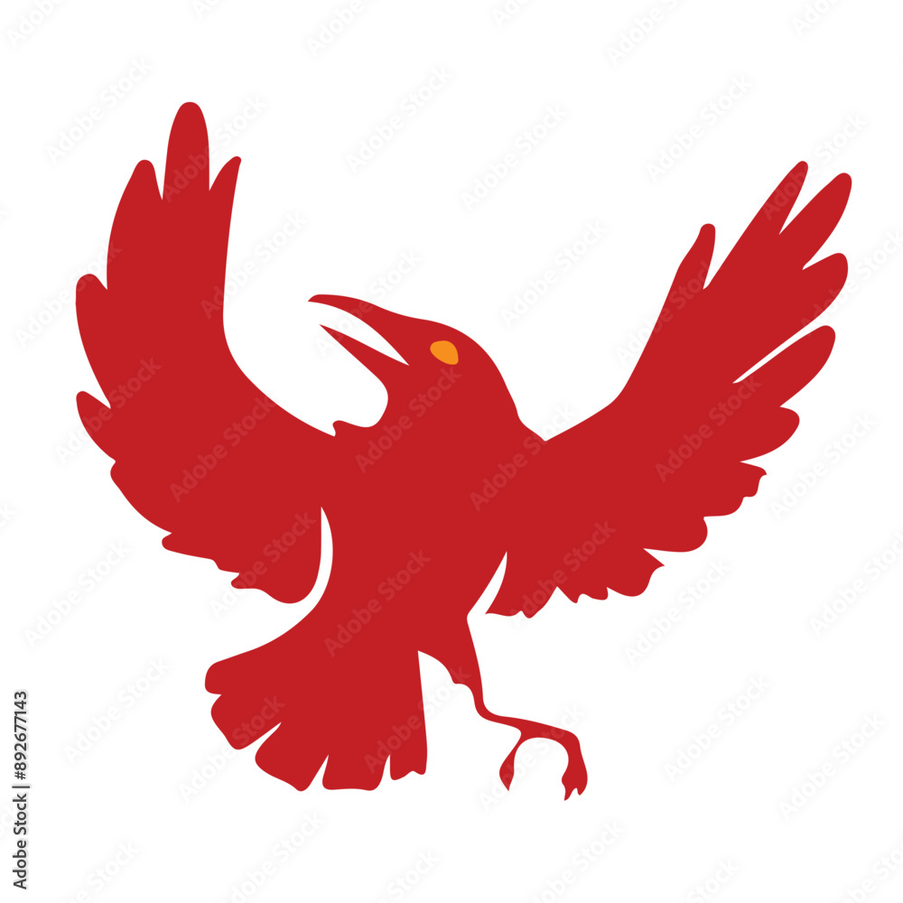 Obraz premium bird vector, logo, vector illustration, abstract, art, 3d rendering, silhouette