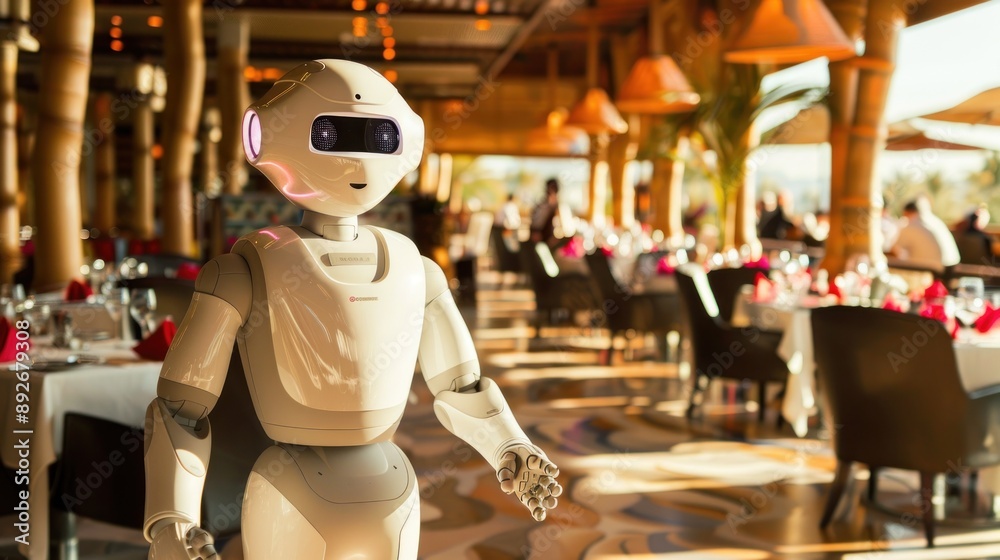 Robot become a restaurant waiter Robot become a restaurant waiter