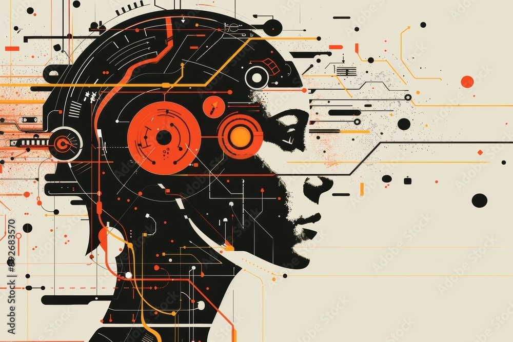 Obraz premium Understanding the psychology of AI: insights into its decision-making and behavior.