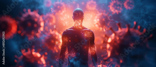 A person with advanced melanoma, undergoing immunotherapy