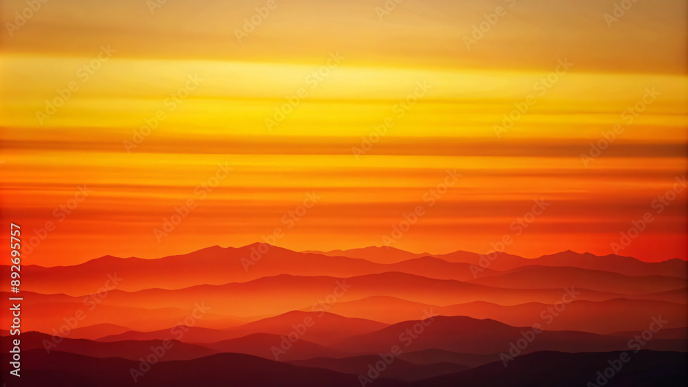Fototapeta premium Golden Hour Over Misty Mountains