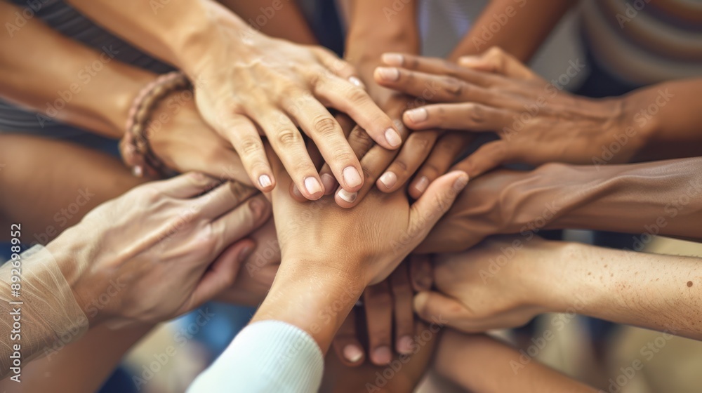 The united hands of teamwork The united hands of teamwork