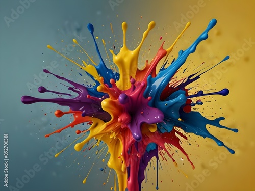 colorful splashes