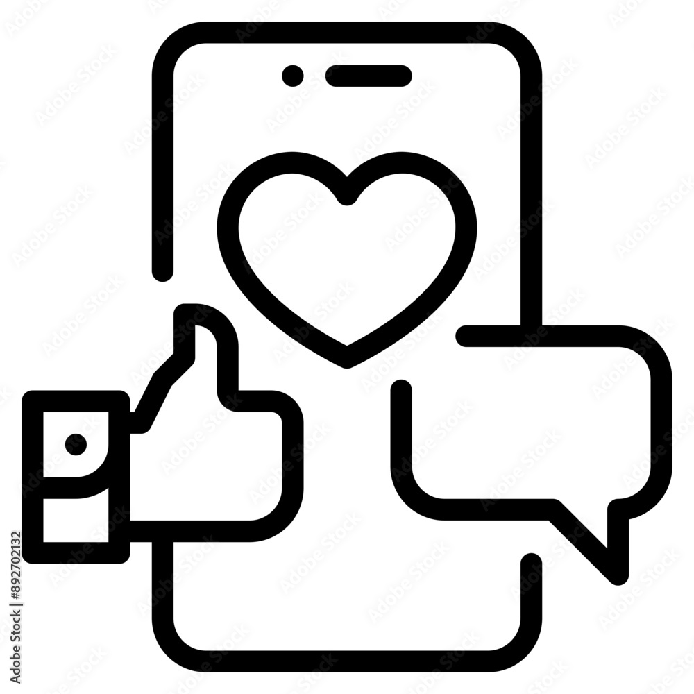 Fototapeta premium like outline icon