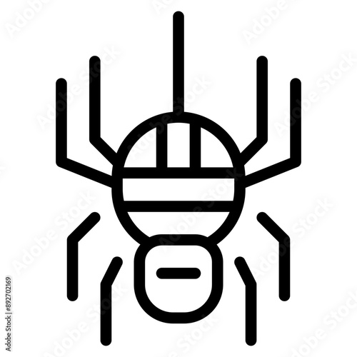 spider outline icon