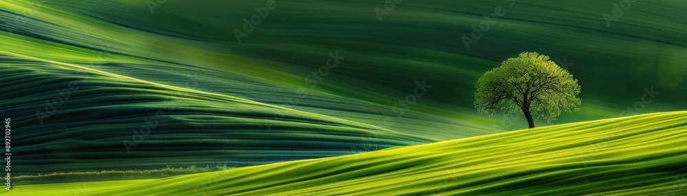 A beautiful landscape with a mix of green and red grass. The colors are vibrant and the hills are rolling A beautiful landscape with a mix of green and red grass. The colors are vibrant and the hills are rolling
