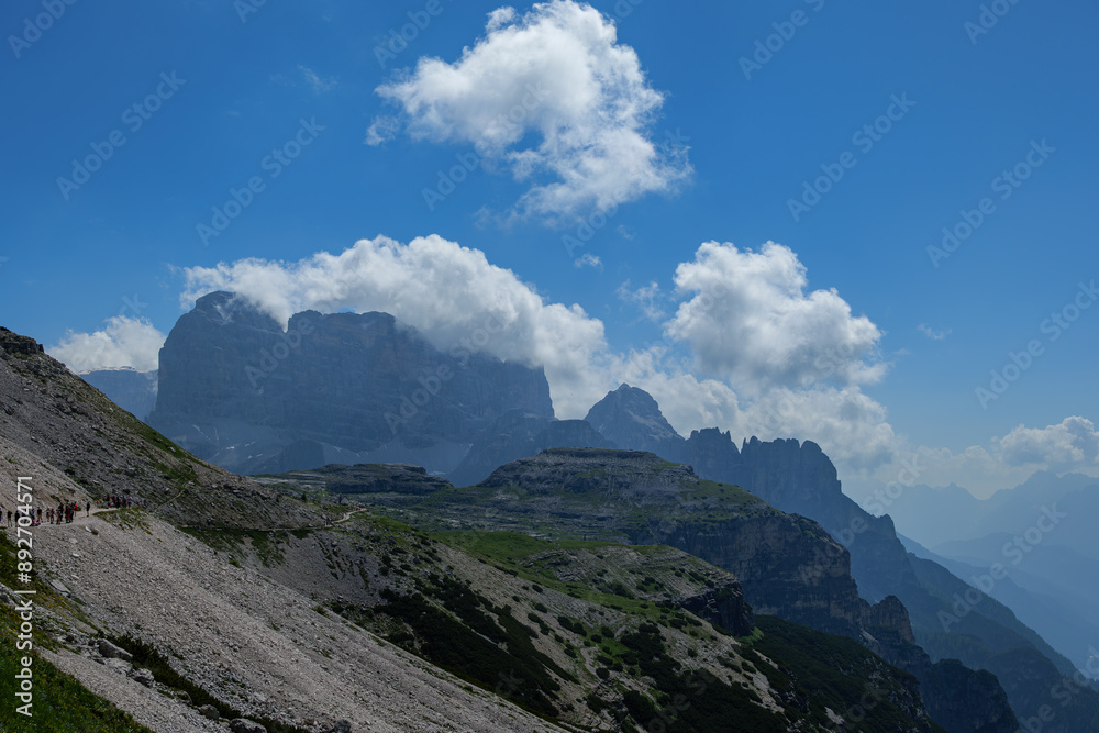 Dolomites in Italy, mountain landscape in summer Dolomites in Italy, mountain landscape in summer