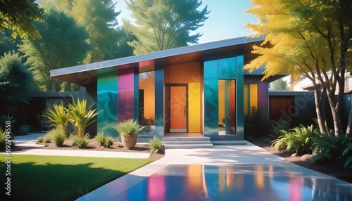 Photo interior modern design room 3d illustration