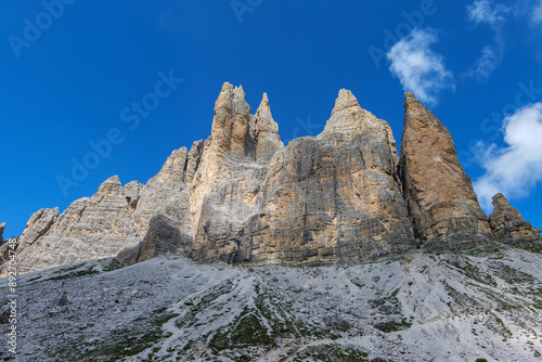 Dolomites in Italy, mountain landscape in summer 