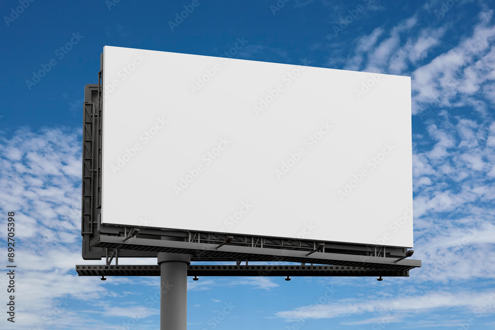 Mockup of a outdoor billboard against the sky