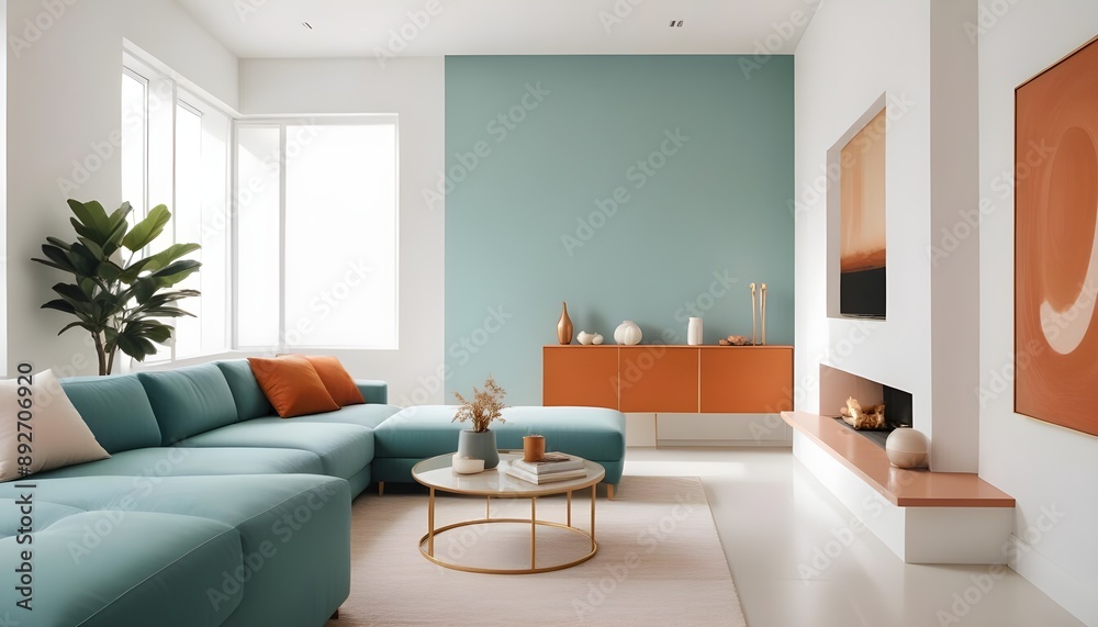 Fototapeta premium Photo interior modern design room 3d illustration