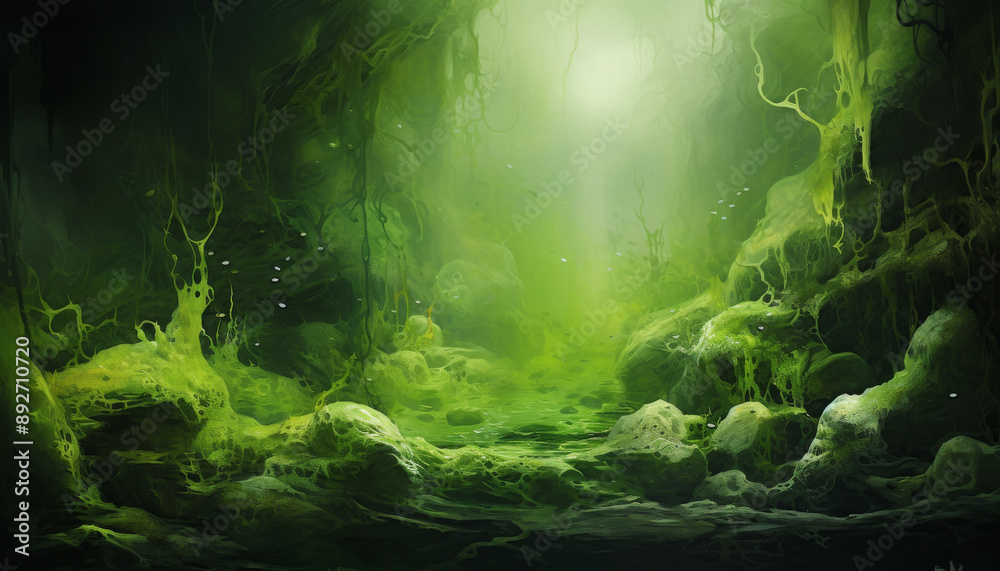 Fototapeta premium Underwater Algae Growth