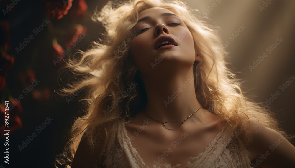 Fototapeta premium Woman Performing a Song