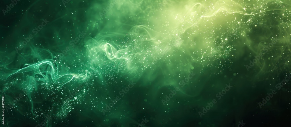 Obraz premium Abstract Green Nebula Background