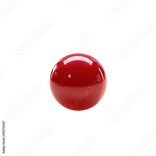 Shiny Red Bubble on Transparent Background PNG - Sphere Ball Bubble Round Glossy Shape Gum Object 3D

