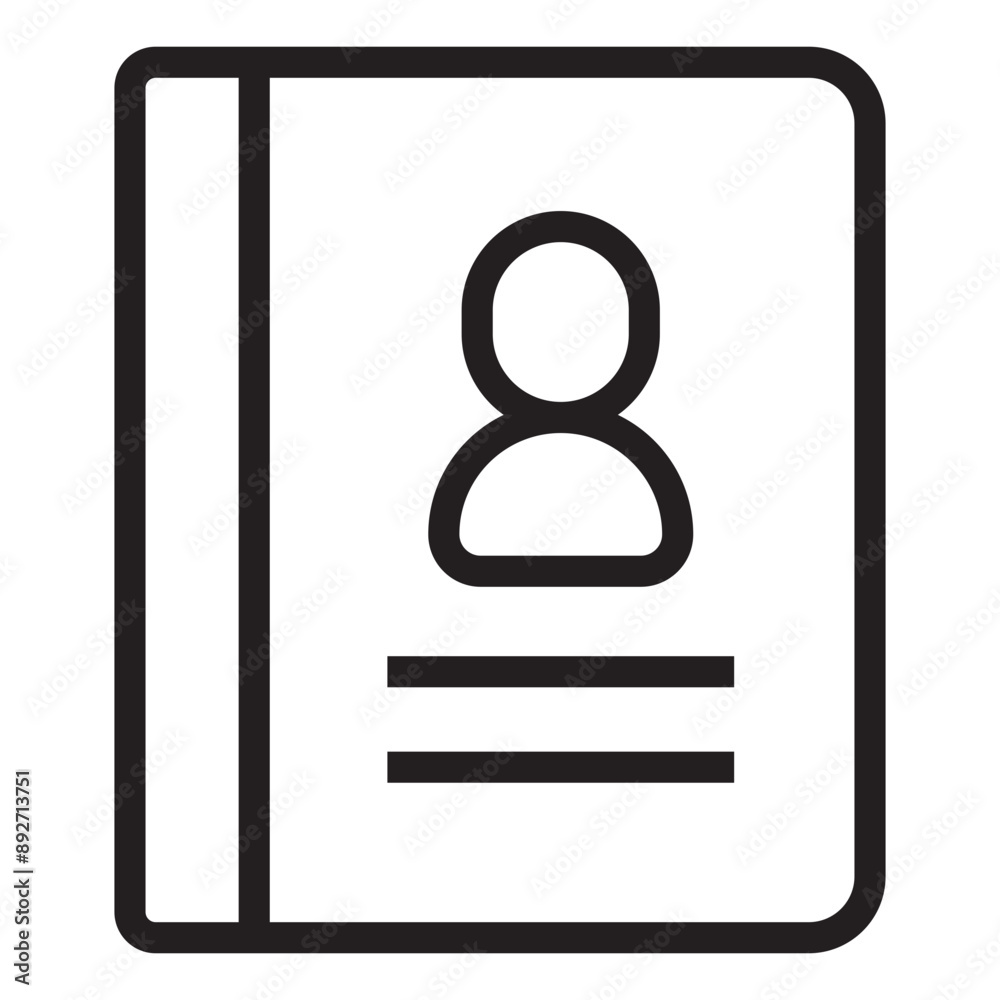 Contacts app line icon. Contacts app line icon.
