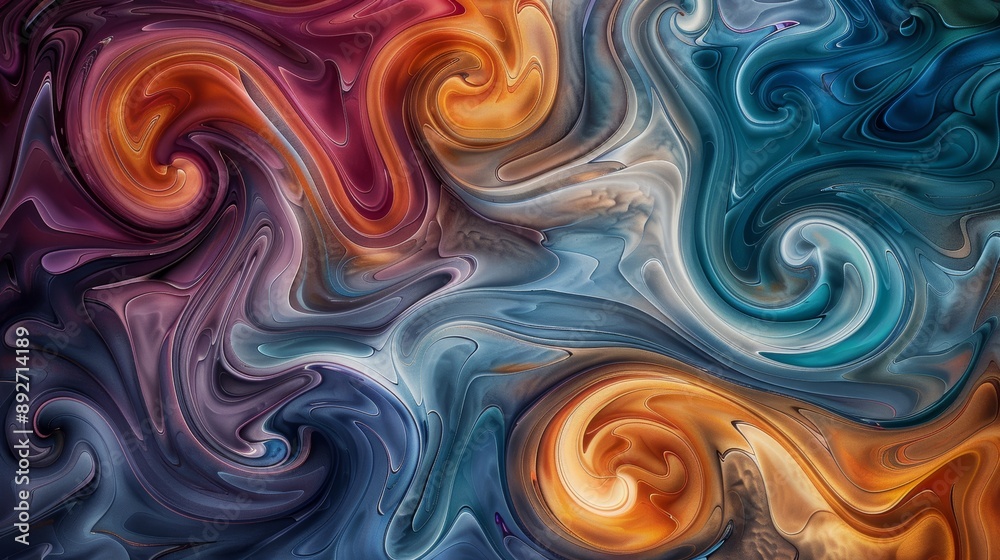 Colorful abstract swirl painting with vibrant and intricate patterns, capturing a mesmerizing blend of warm and cool tones. Colorful abstract swirl painting with vibrant and intricate patterns, capturing a mesmerizing blend of warm and cool tones.