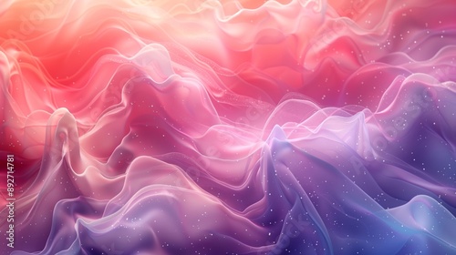 Ethereal Abstract Waves in Pink and Purple Gradient