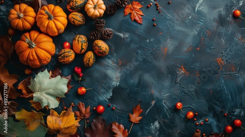 Autumnal Pumpkins and Fall Decor