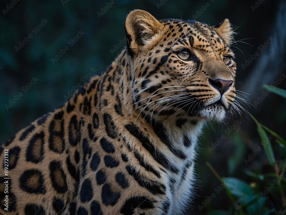Endangered Amur Leopard Caught in Zoo's Evening Glow Endangered Amur Leopard Caught in Zoo's Evening Glow