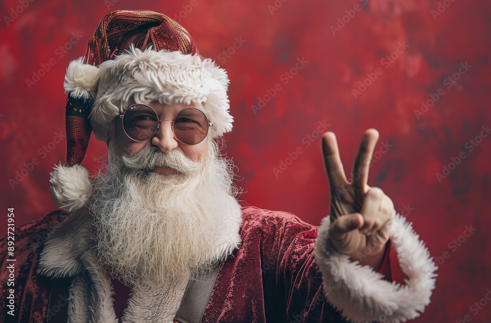 Santa Claus Makes Peace Sign Santa Claus Makes Peace Sign