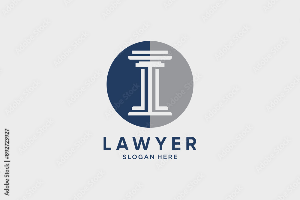 Lawyer logo design vector template with circle icon and creative idea Lawyer logo design vector template with circle icon and creative idea