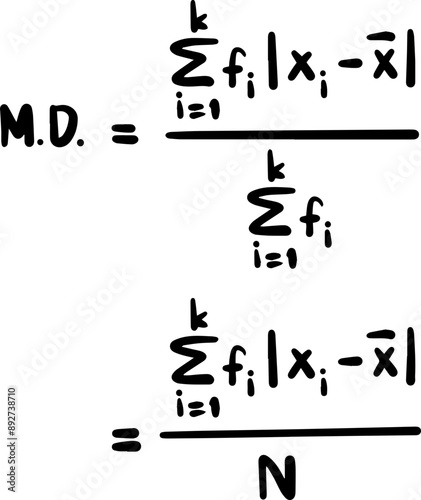 Statistics Mathematics Formulas Handwritten