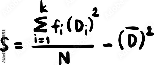 Statistics Mathematics Formulas Handwritten