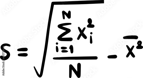 Statistics Mathematics Formulas Handwritten
