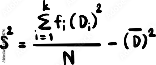 Statistics Mathematics Formulas Handwritten