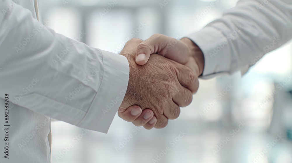 Professional man shaking hands, soft-focus modern conference room setting, side view angle, closing a partnership. Professional man shaking hands, soft-focus modern conference room setting, side view angle, closing a partnership.