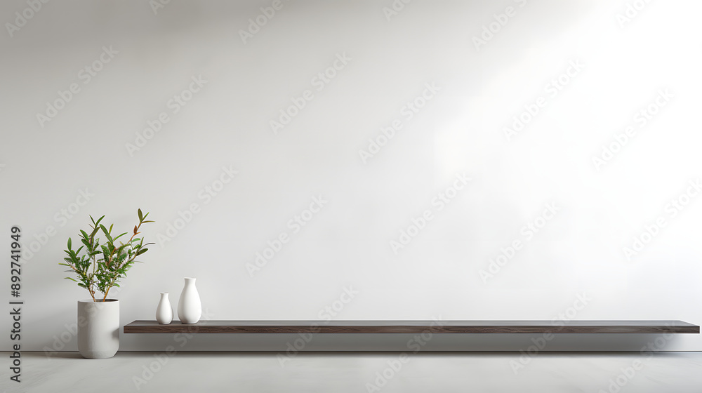 Obraz premium Minimalist vase on a white background