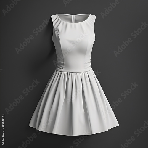 mockup white dress