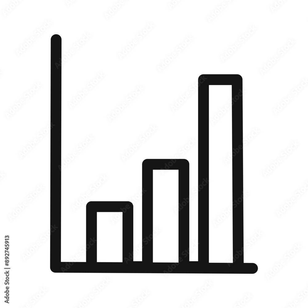 Chart icon linear graphics set vector Chart icon linear graphics set vector