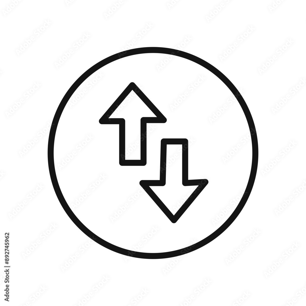 Diversified investment icon linear graphics set vector Diversified investment icon linear graphics set vector