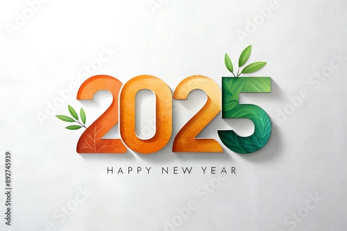 colourful numbers 2025 on a white background 
