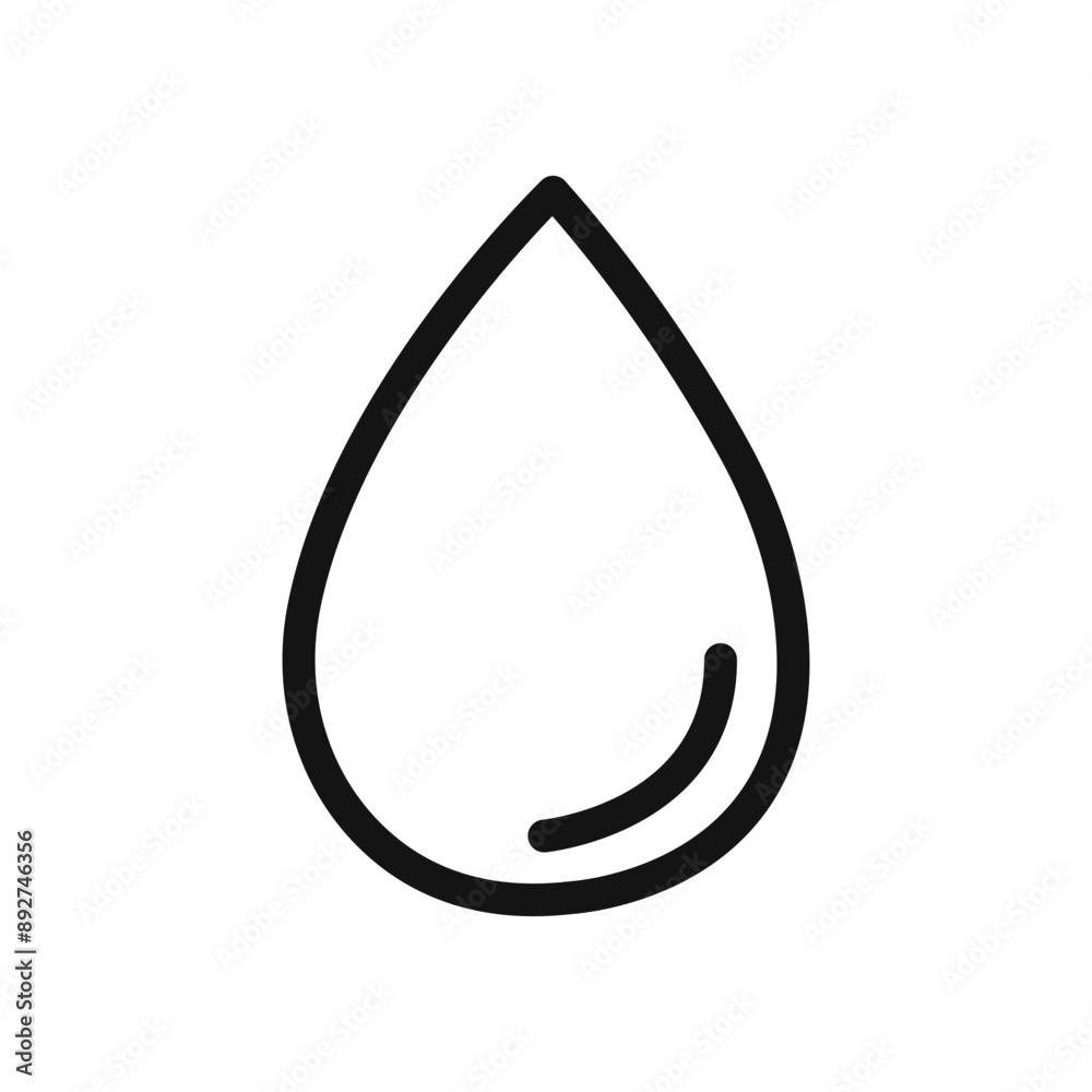 water drops icon linear graphics set vector