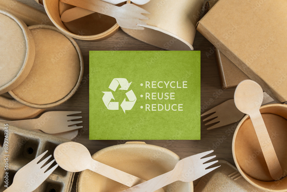 Reduce, reuse, recycle symbol. ecological concept Ecological metaphors ...