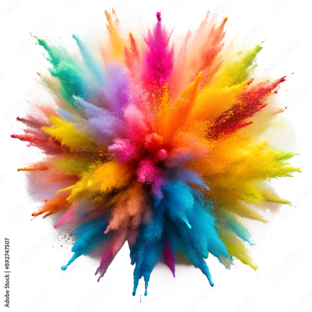 bright powder festival explosion burst isolated bright powder festival explosion burst isolated