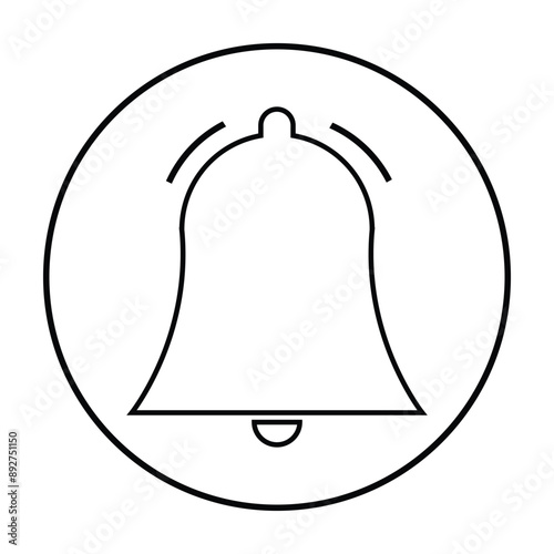 Notification bell icon set. bell icon vector illustration. bell icon, alarm clock sign isolated. Outline style. notification bell vector icon for web design. Silhouette and Outline. Design eps 10.