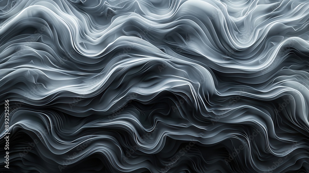 Fototapeta premium An abstract, chaotic storm of black and grey clouds symbolizing worry and sin