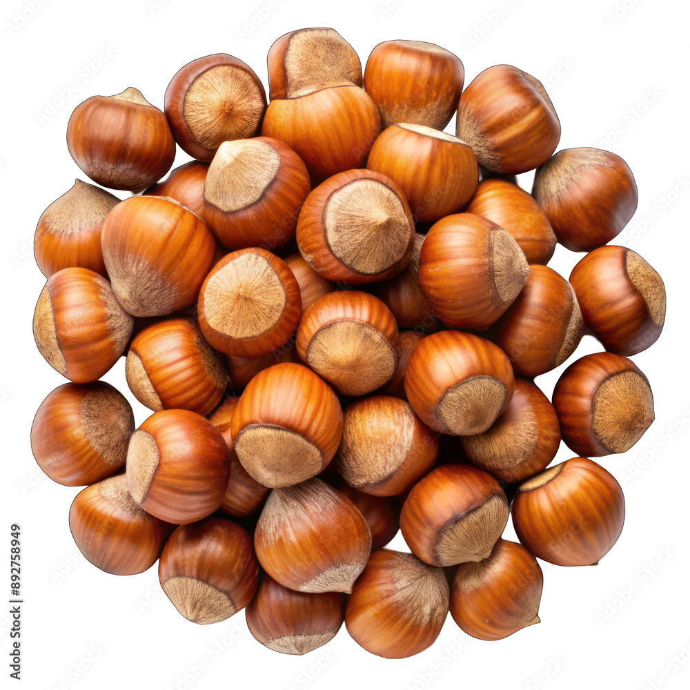 A pile of nuts on transparent background A pile of nuts on transparent background