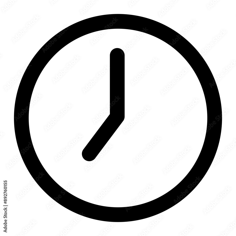 Clock icon design in filled and outlined style Clock icon design in filled and outlined style