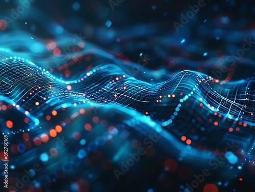 Sophisticated Abstract Technology Background with Artistic Elements Showcasing the Beauty and Complexity of Technology