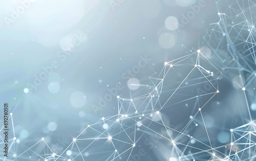 Sophisticated Grey and Light Blue Tech Background with Minimalist Network Connections, Perfect for Advanced Communication and Innovation Concepts