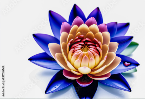 Waterlily or lotus flower illustration