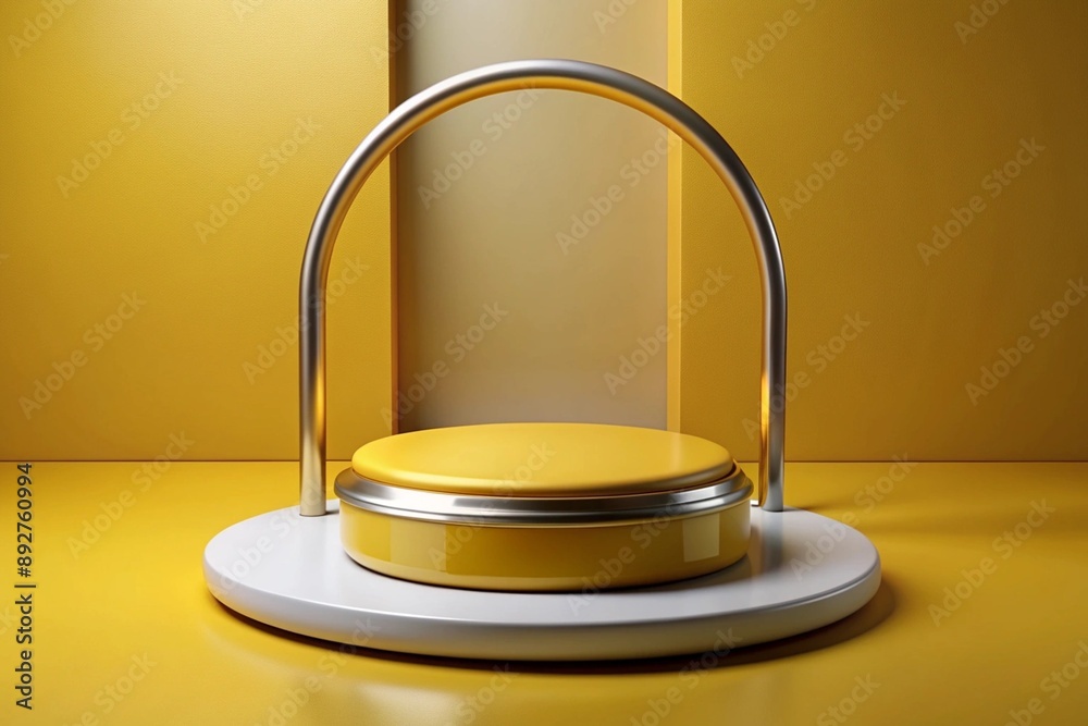 Minimalist yellow Product Display - Modern Design Concept Minimalist yellow Product Display - Modern Design Concept